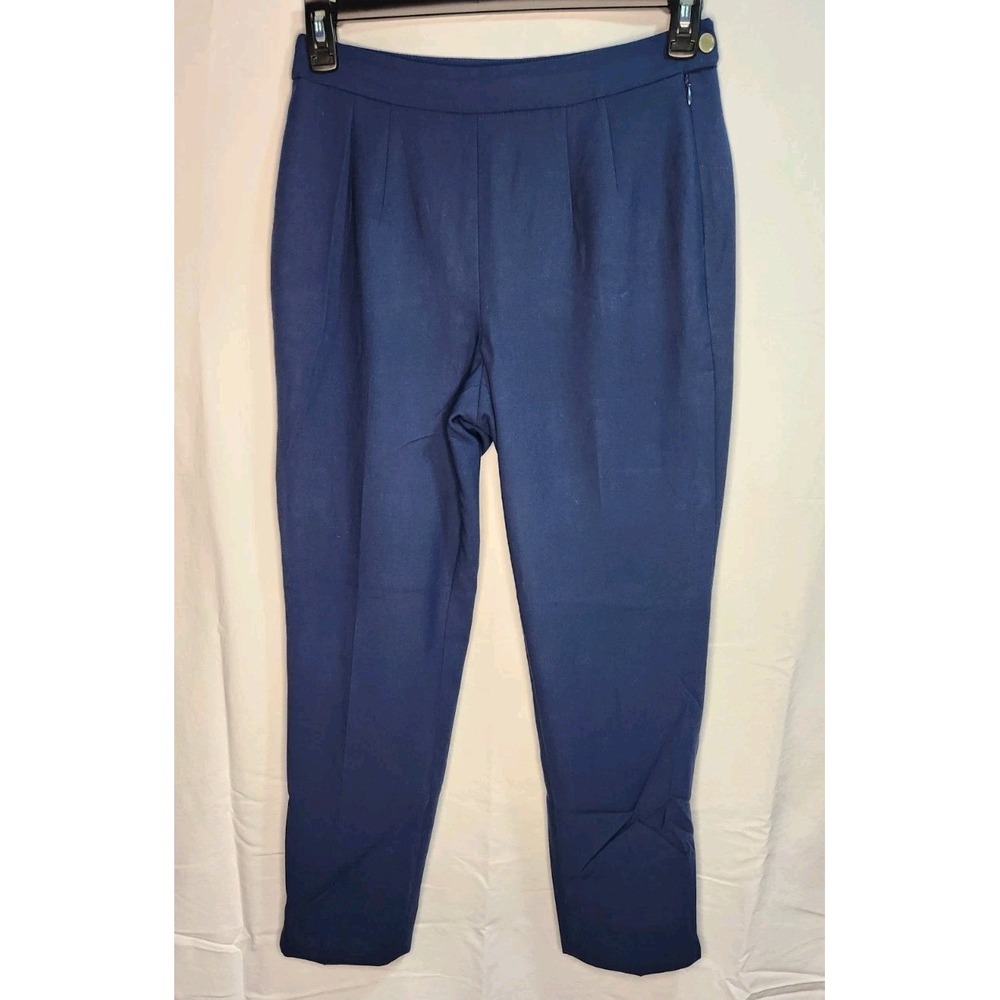 Talbots Women's Darted Dress Pants Blue Side Zip Size 6‎
